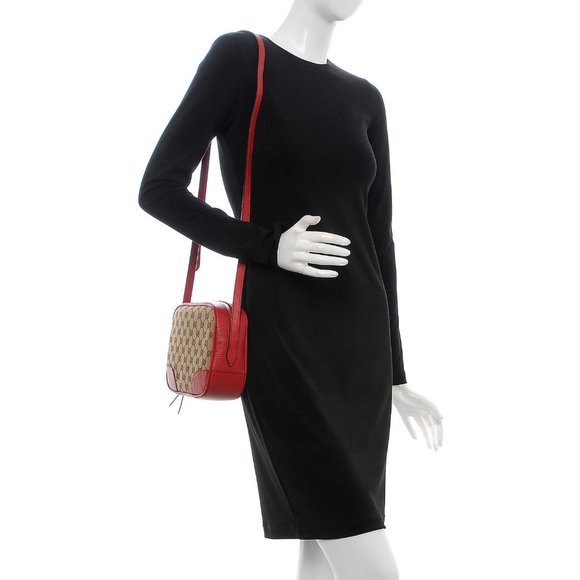 Gucci GG Supreme Bree Camera Crossbody Bag in Red- new in DUSTBAG - Picture 13 of 13